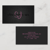 Schwarzes und Rosa Visitenkarte (Vorne/Hinten)