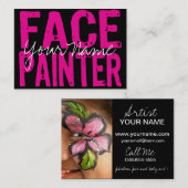 Schwarzes und Rosa Visitenkarte (Vorne/Hinten)