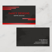 Schwarzes und Rot Visitenkarte (Vorne/Hinten)