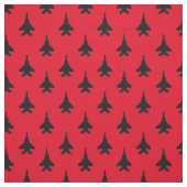 Schwarzes und rotes Adlerfighter Jet Muster Stoff (Muster)