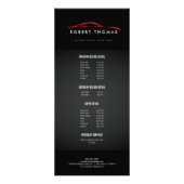 Schwarzes und rotes Auto - Details, Auto repariere Werbekarte (Vorne)