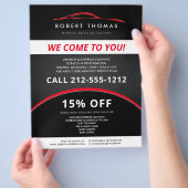 Schwarzes und rotes Auto im Detail, Auto Wash Flye Flyer (Hand)