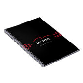 Schwarzes und rotes Auto-Service-Notizbuch Notizblock (Rechte Seite)