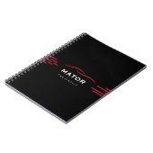 Schwarzes und rotes Auto-Service-Notizbuch Notizblock (Linke Seite)