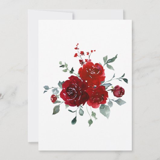 Schwarzes und rotes Brautparty Einladung (Rückseite)