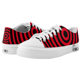 Schwarzes und rotes Bullauge Niedrig-geschnittene Sneaker
