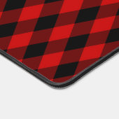 Schwarzes und rotes Diamantmuster Schreibtischunterlage (Ecke)