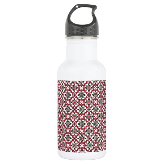 Schwarzes und Rotes Festival Trinkflasche (Vorderseite)