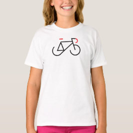 Schwarzes und rotes Fixie T-Shirt