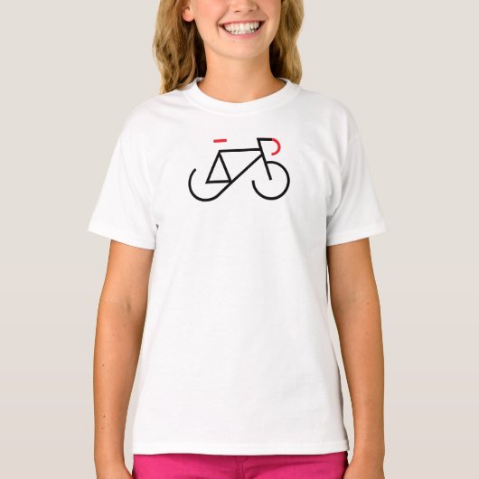 Schwarzes und rotes Fixie T-Shirt (Vorderseite)