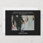 Schwarzes und Rotes Gotisches Dunkles Foto Dankeskarte (Rückseite)