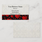 Schwarzes und rotes Herz Visitenkarte (Vorne/Hinten)