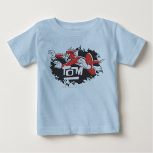 Schwarzes und rotes Logo Toms Baby T-shirt