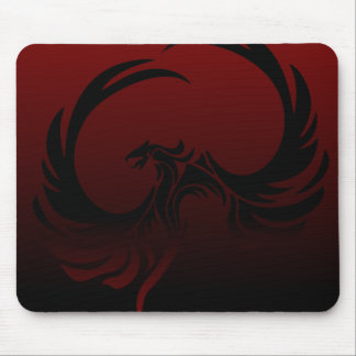 Schwarzes und rotes Phoenix Mousepad