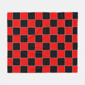 Schwarzes und rotes Schachbrett Fleecedecke (Vorderseite (Horizontal))