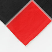 Schwarzes und rotes Schachbrett Fleecedecke (Ecke)