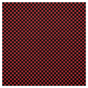 Schwarzes und rotes Schachbrettgewebe Stoff