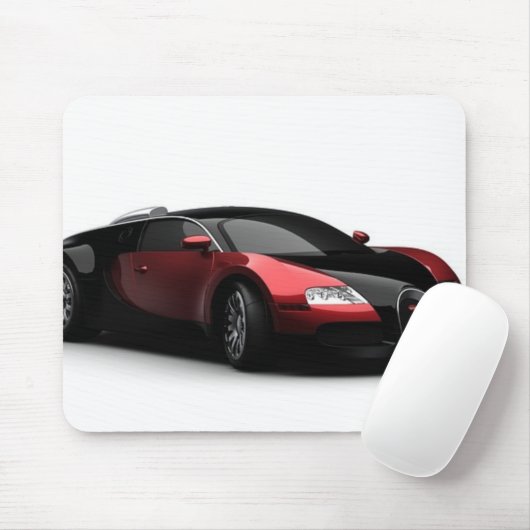 Schwarzes und rotes Sport-Auto Mousepad (Mit Mouse)