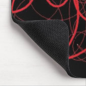 schwarzes und rotes Wirbel mousepad (Ecke)