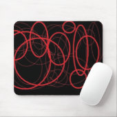 schwarzes und rotes Wirbel mousepad (Mit Mouse)