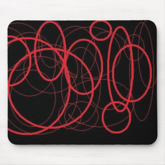 schwarzes und rotes Wirbel mousepad (Vorne)