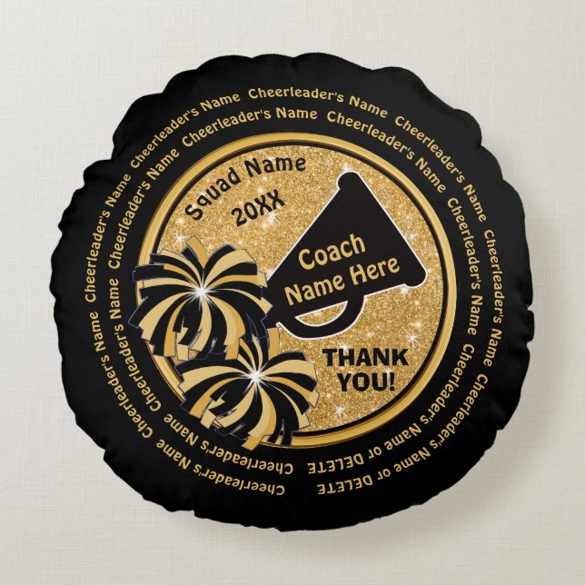 Schwarzes und rundes kissen (Vorderseite)