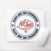 SCHWARZES UND Säurenummercoonhound-Mamma Mousepad (Mit Mouse)