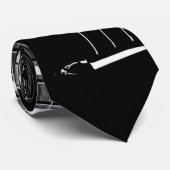 Schwarzes und Silber-elektrische Krawatte (Gerollt)