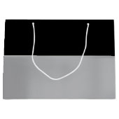 Schwarzes und Silber-große Geschenk-Tasche Große Geschenktüte (Vorderseite)
