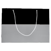 Schwarzes und Silber-große Geschenk-Tasche Große Geschenktüte (Rückseite)
