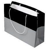 Schwarzes und Silber-große Geschenk-Tasche Große Geschenktüte (Rückseite Schrägansicht)