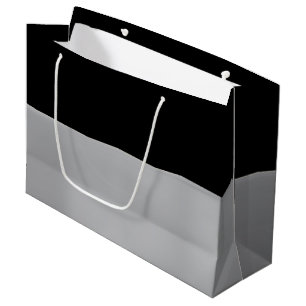 Schwarzes und Silber-große Geschenk-Tasche Große Geschenktüte