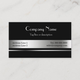 Schwarzes und Silber metallische Visitenkarte