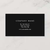 Schwarzes und Silber-metallischer Blick, Visitenkarte (Rückseite)