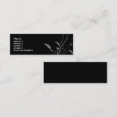 Schwarzes und Silber Mini Visitenkarte (Vorne/Hinten)