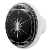 Schwarzes und Silber-Stern-Ordnung Keramikknauf (Rechts)