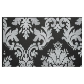 Schwarzes und silbernes Damast-Muster-Gewebe Stoff (Fat Quarter (45,7 x 55,9 cm))