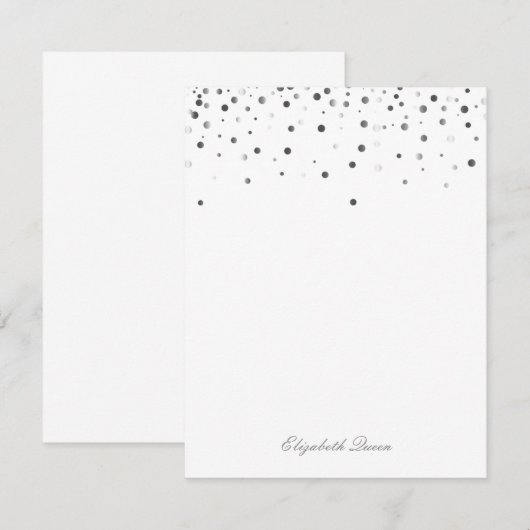 Schwarzes und silbernes einladung (Vorne/Hinten)