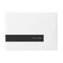 Schwarzes und silbernes Monogramm-Adresse