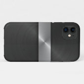 Schwarzes und Stahl Case-Mate iPhone Hülle (Rückseite (Horizontal))