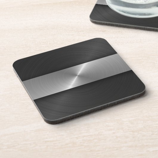 Schwarzes und Stahl Untersetzer (Linke Seite)