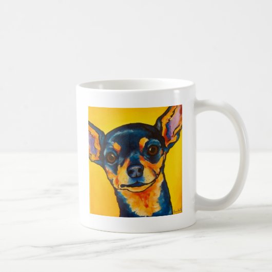 Schwarzes und TAN-Chihuahua Kaffeetasse (Rechts)