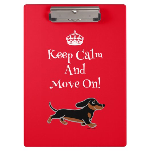 Schwarzes und TAN-Dackel-Betrieb Klemmbrett (Vorderseite)