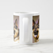 Schwarzes und TAN GSD Jumbo-Tasse (Rückseite)