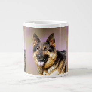 Schwarzes und TAN GSD Jumbo-Tasse