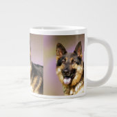 Schwarzes und TAN GSD Jumbo-Tasse (Rechts)