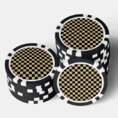 Schwarzes und TAN kariert Pokerchips (Stapel)