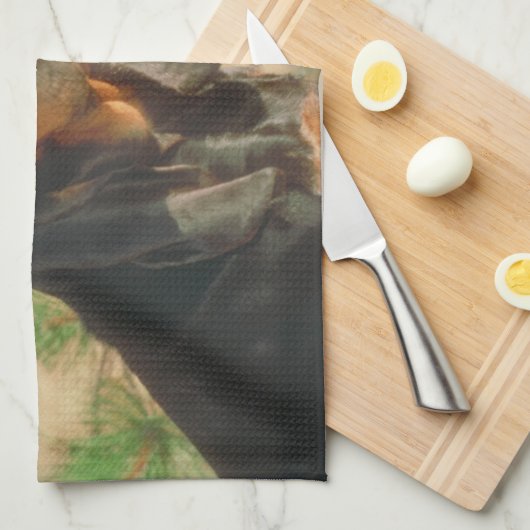 Schwarzes und TANcoonhound-HundeGeschirrtuch Geschirrtuch (Viertel Falte)