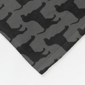 Schwarzes und TANcoonhound-Silhouette-Muster-Grau Fleecedecke (Ecke)