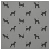 Schwarzes und TANcoonhound-Silhouette-Muster Stoff (Muster)